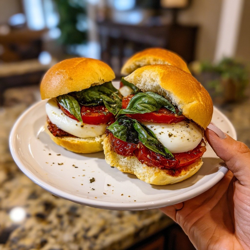 Mini Caprese Sliders with Pesto