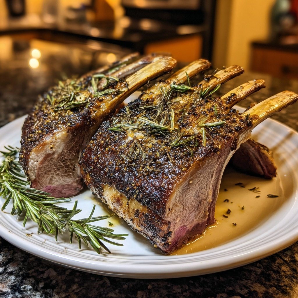 Tender Herb-Crusted Rack of Lamb