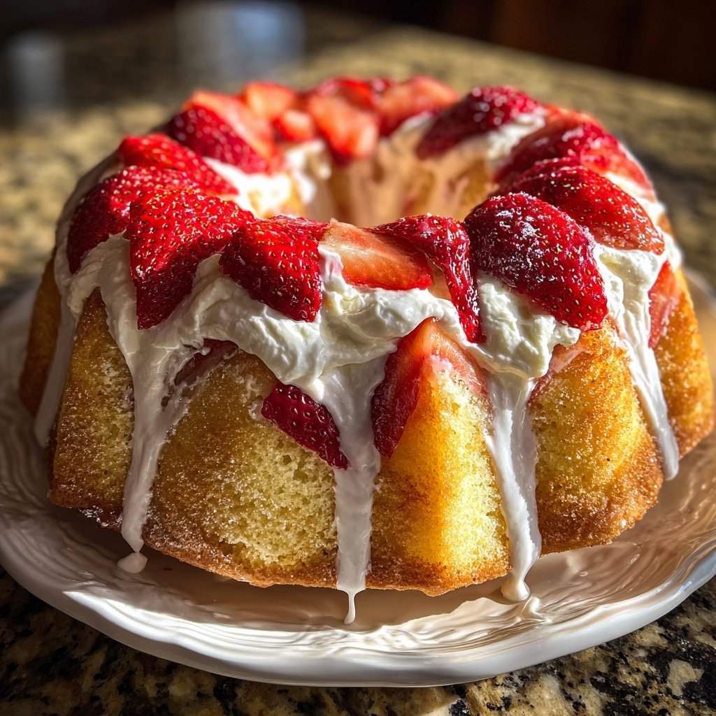 Strawberry Shortcake Bundt Cake