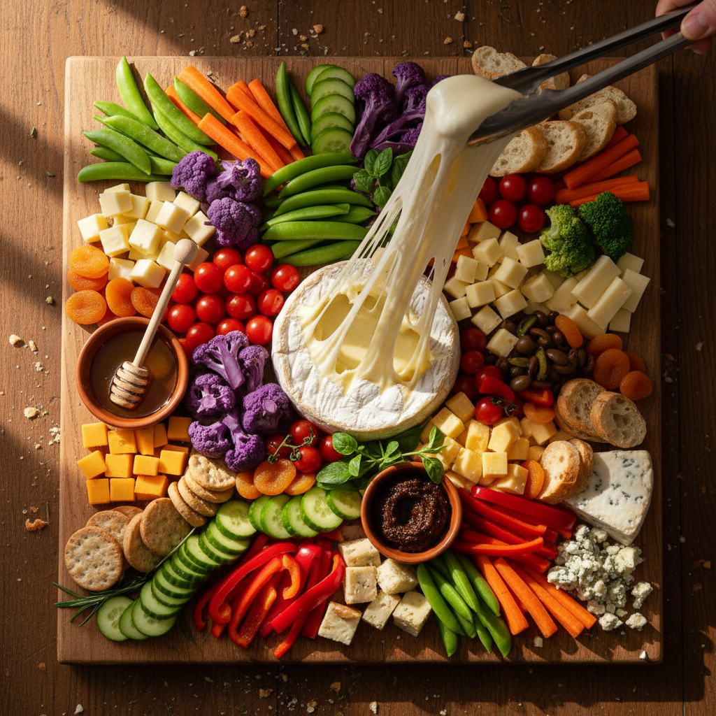 Lively Veggie and Cheese Board