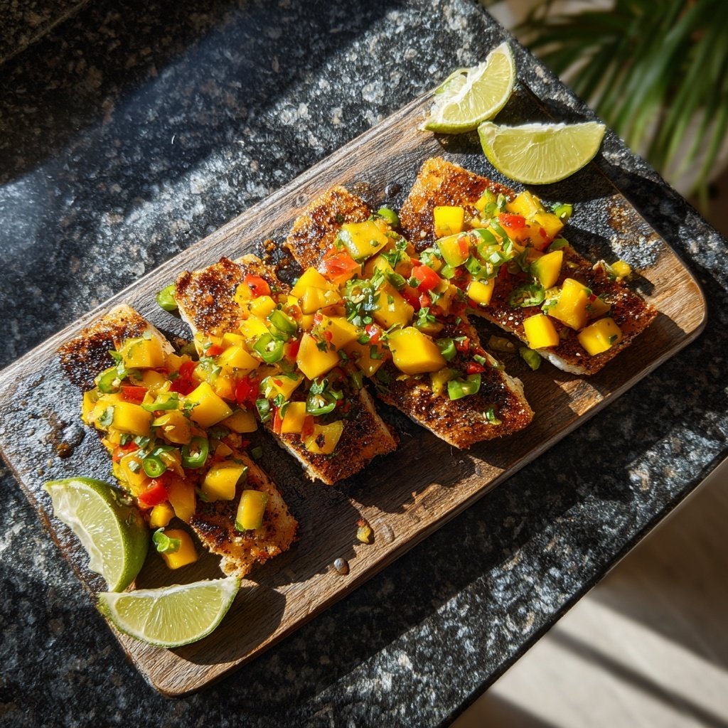 Mango Salsa with Grilled Fish