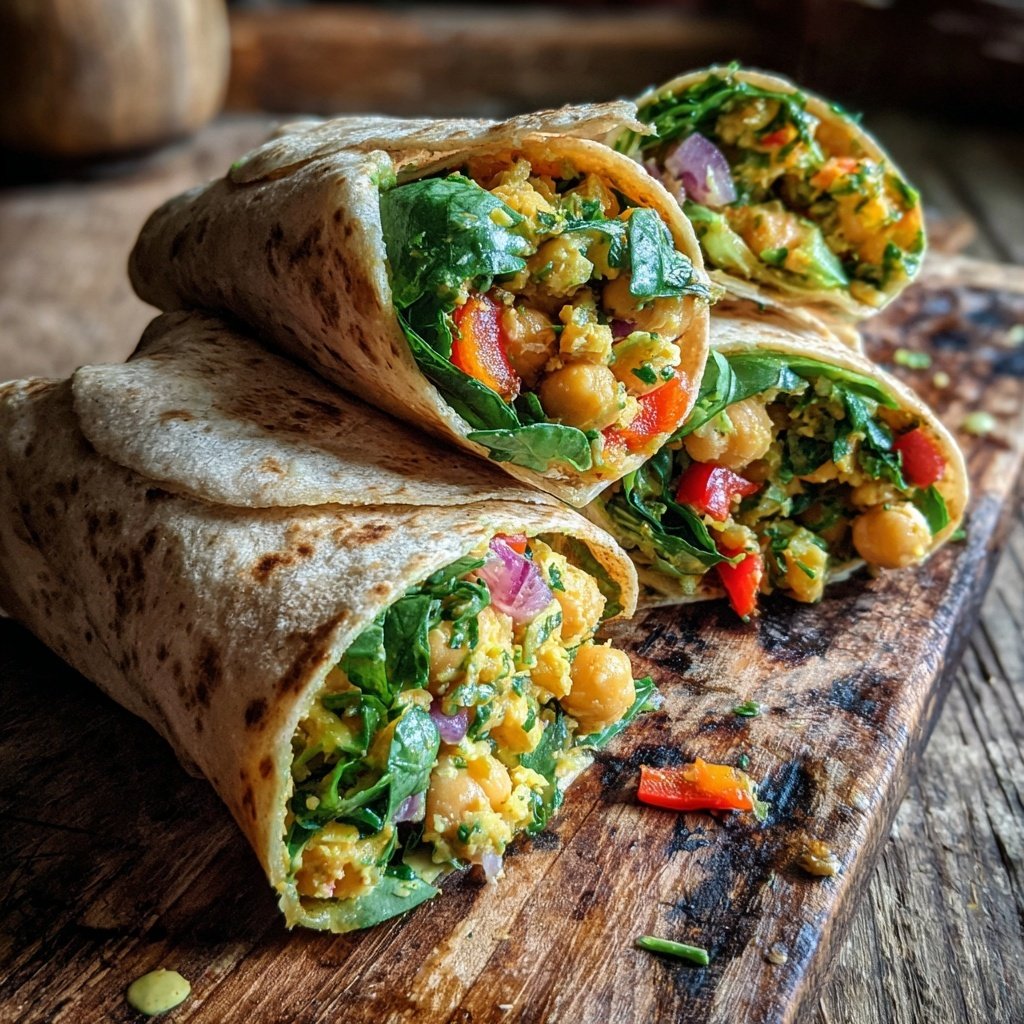 Herbed Chickpea Salad Wraps