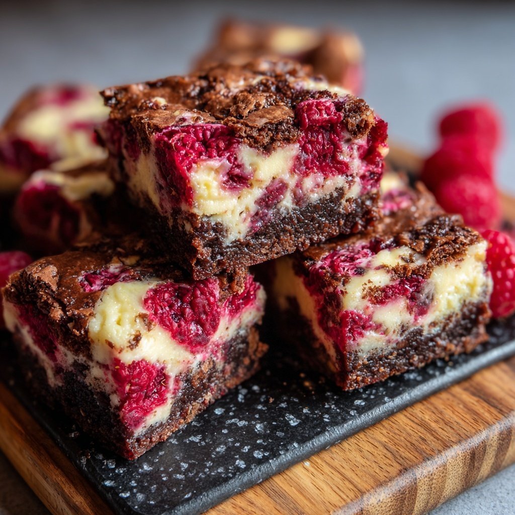 Cottage Cheese Raspberry Brownies