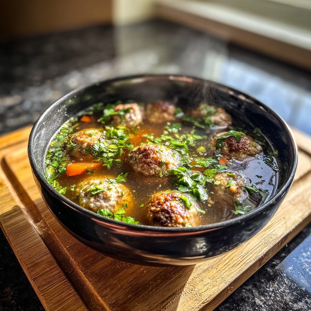 Meatball Soup with Italian Herbs