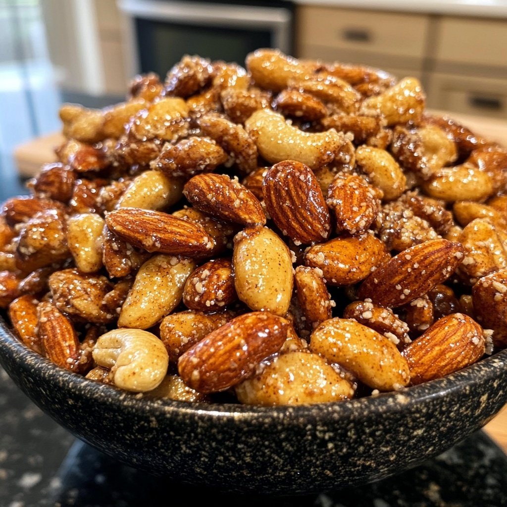 Sweet, Salty, Spicy Party Nuts