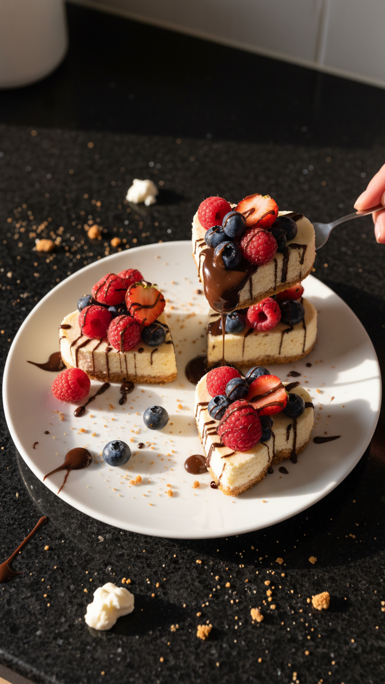 Decadent Mini Cheesecake Hearts