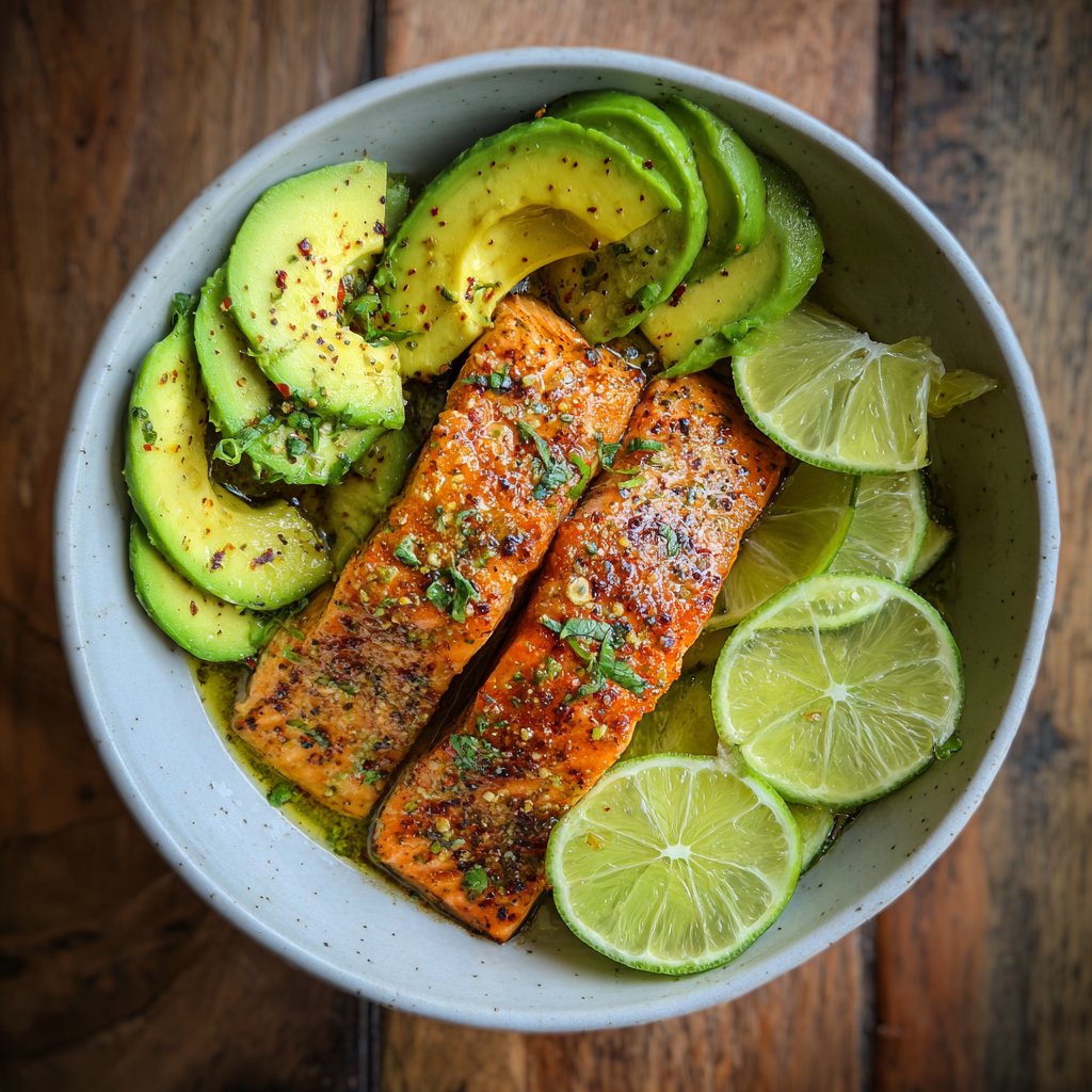 Avocado Lime Salmon Bowl