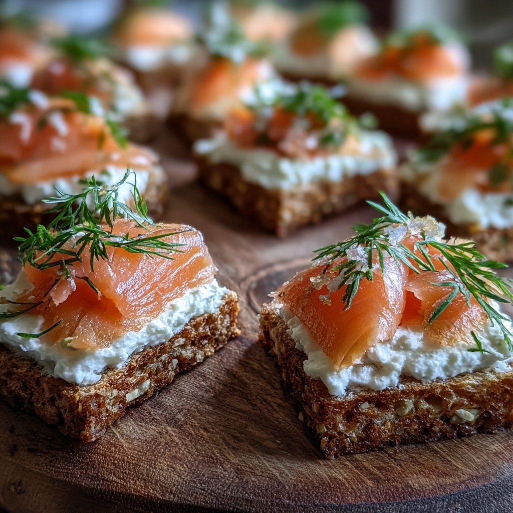 Smoked Salmon Canapés with Dill