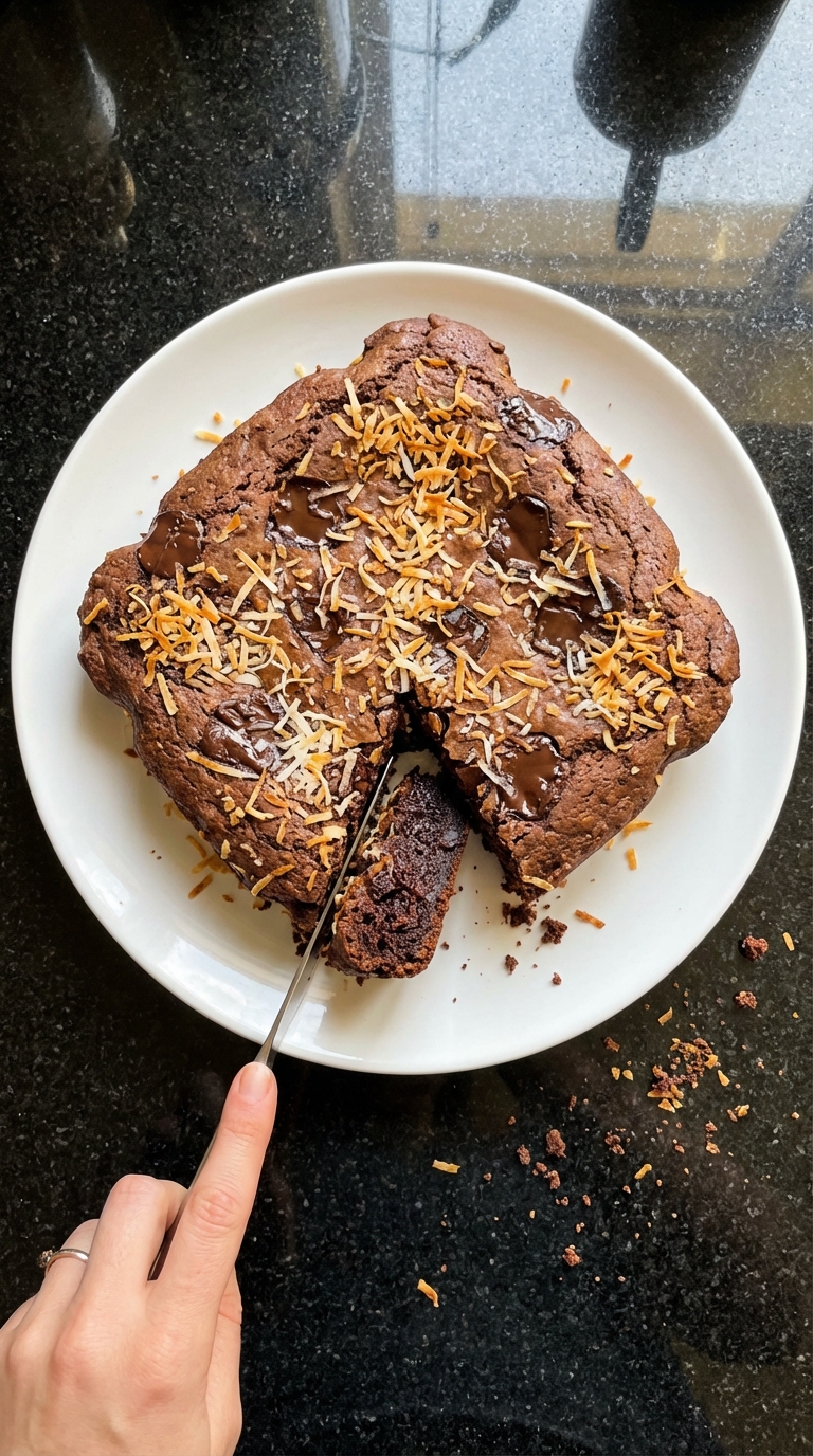 Coconut Chocolate Sourdough Brownie