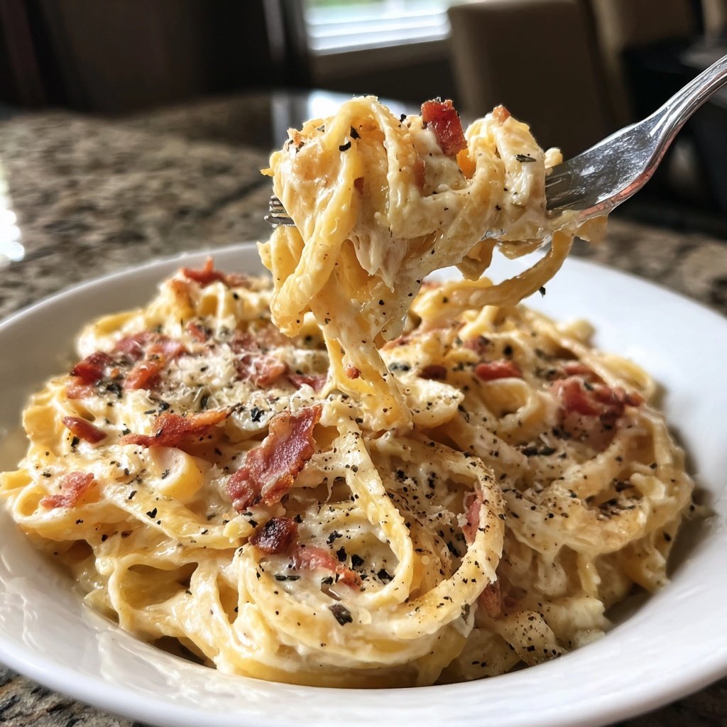 Chicken Carbonara Noodles