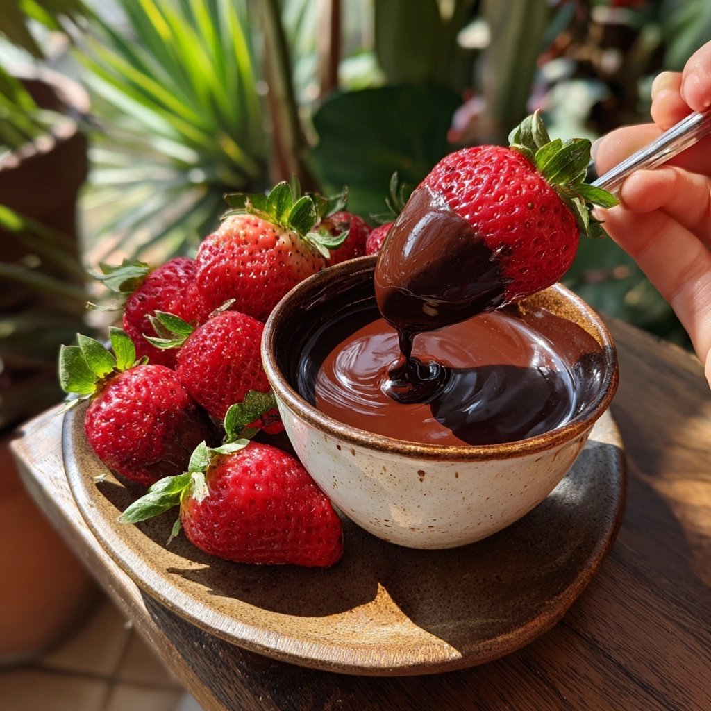Strawberry Lemonade Chocolate Fondue