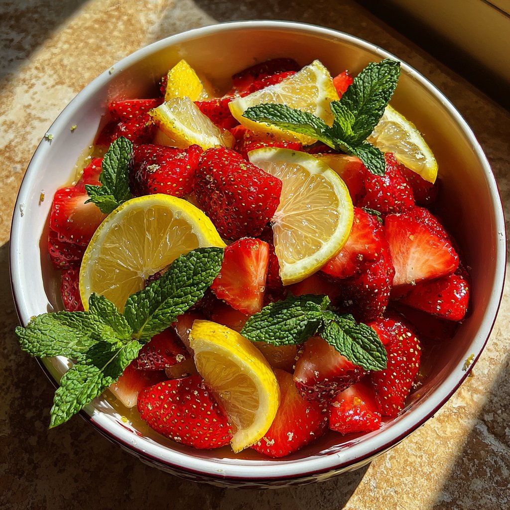 Lemon Strawberry Fruit Salad