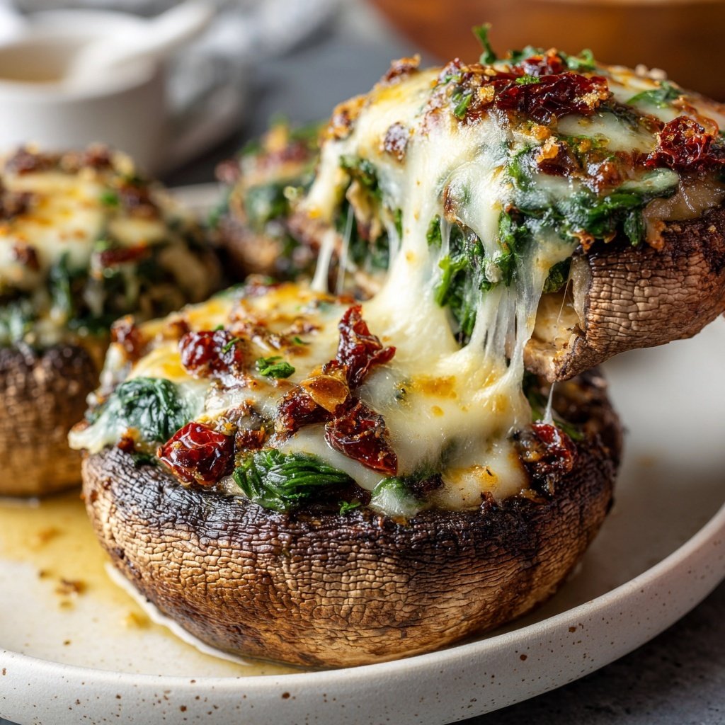 Stuffed Portobello Mushroom Burgers