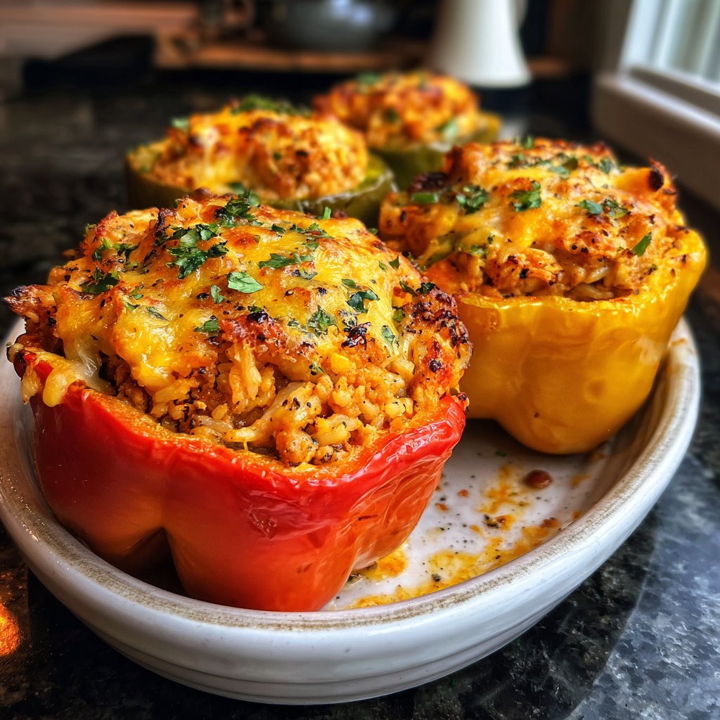 Turkey Stuffed Bell Peppers with Rice