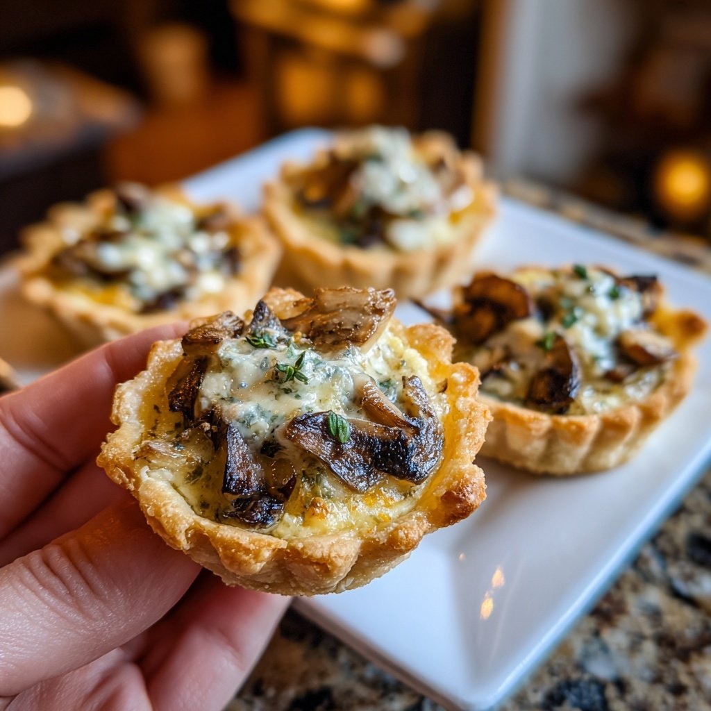 Mushroom Tartlets with Thyme Cream