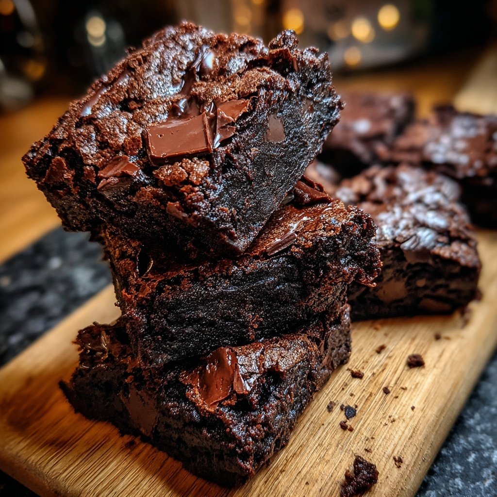 Triple Chocolate Fudge Brownies