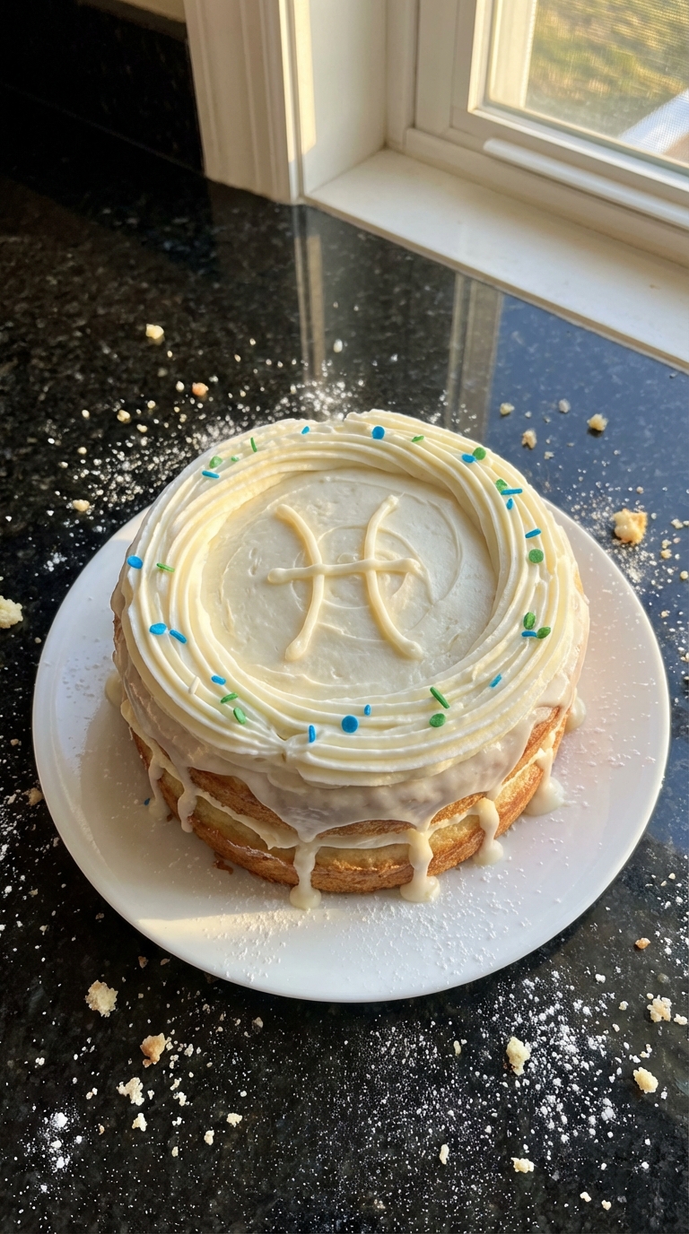 Pisces Vanilla Cream Cake