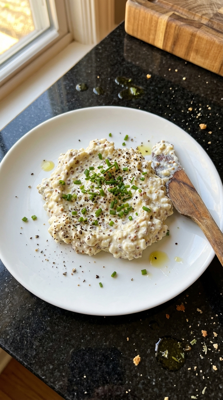 Dijon Cottage Cheese Bagel Spread