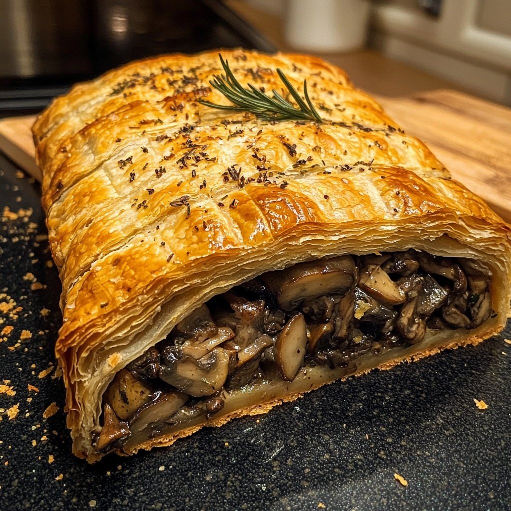 Mushroom Wellington with Rosemary and Pecorino