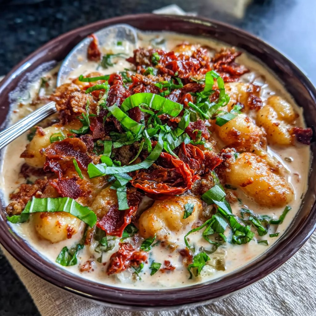Dairy Free Sun Dried Tomato Gnocchi Soup