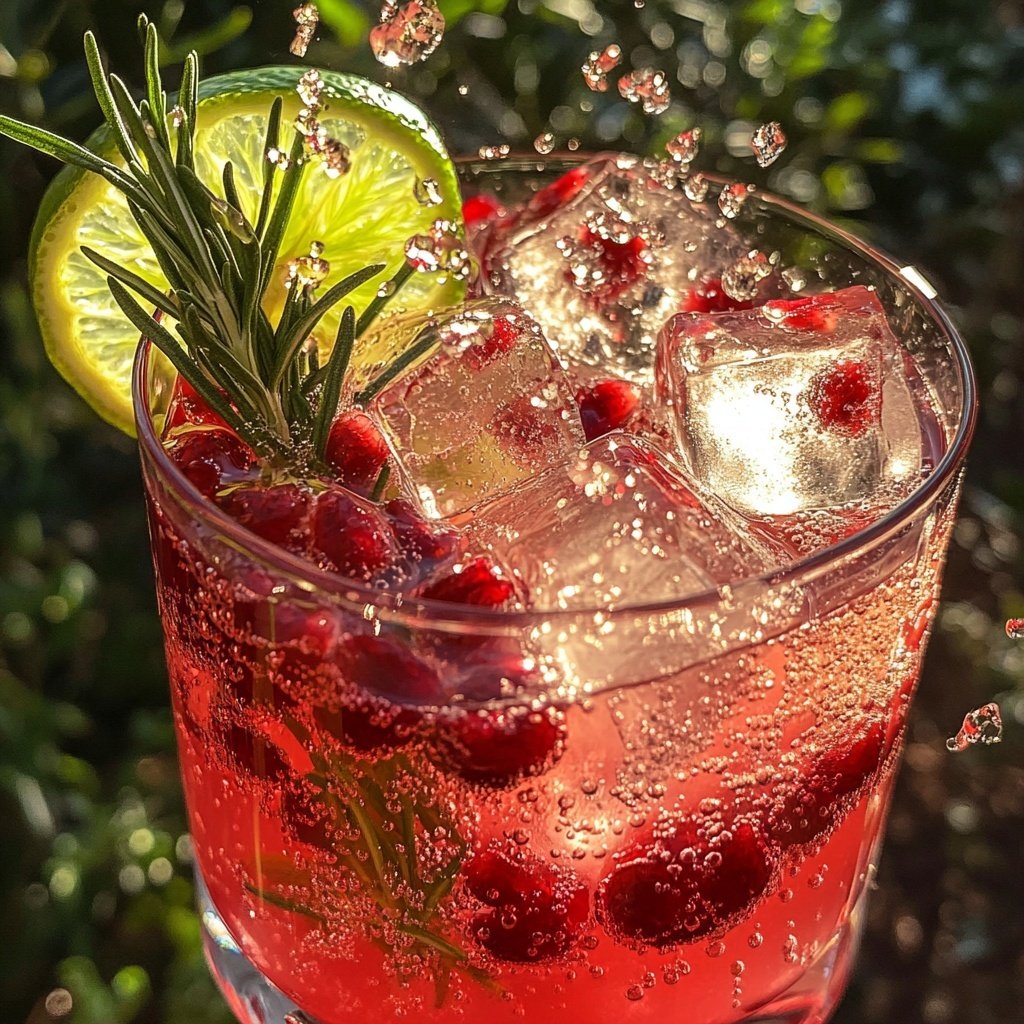 Pomegranate and Rosemary Gin Fizz Recipe