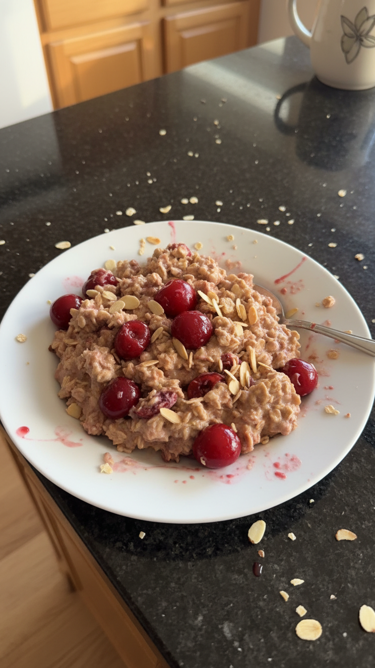 Cherry Almond Overnight Oats