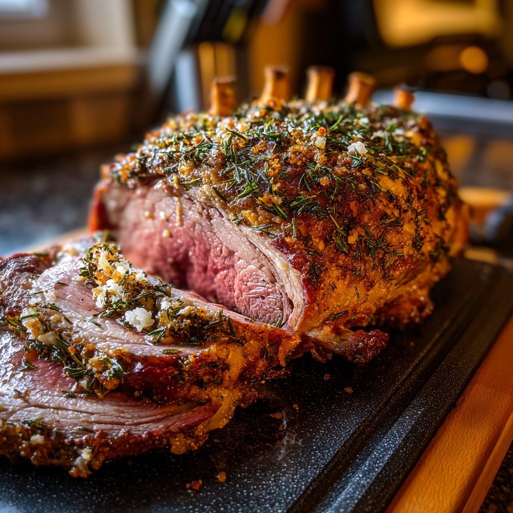 Standing Rib Roast Herb Crust
