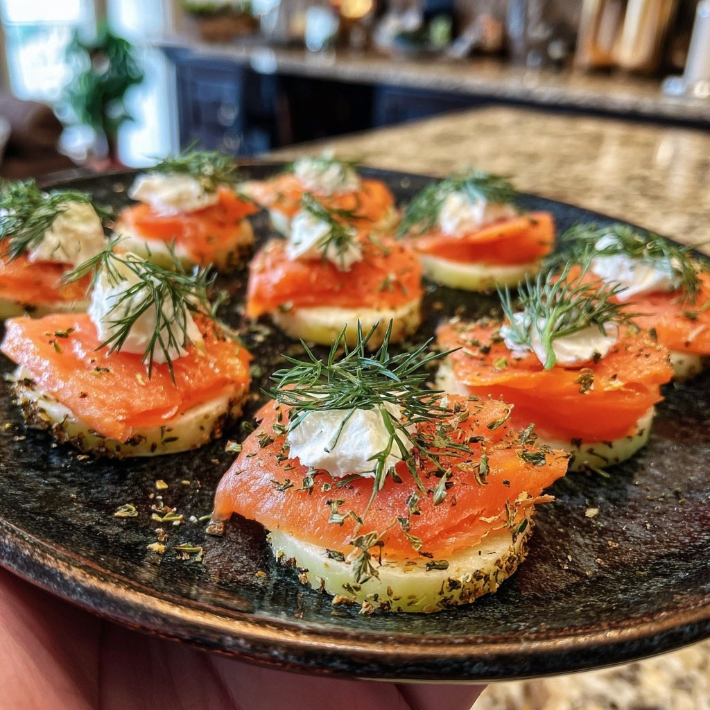 Smoked Salmon Cucumber Bites