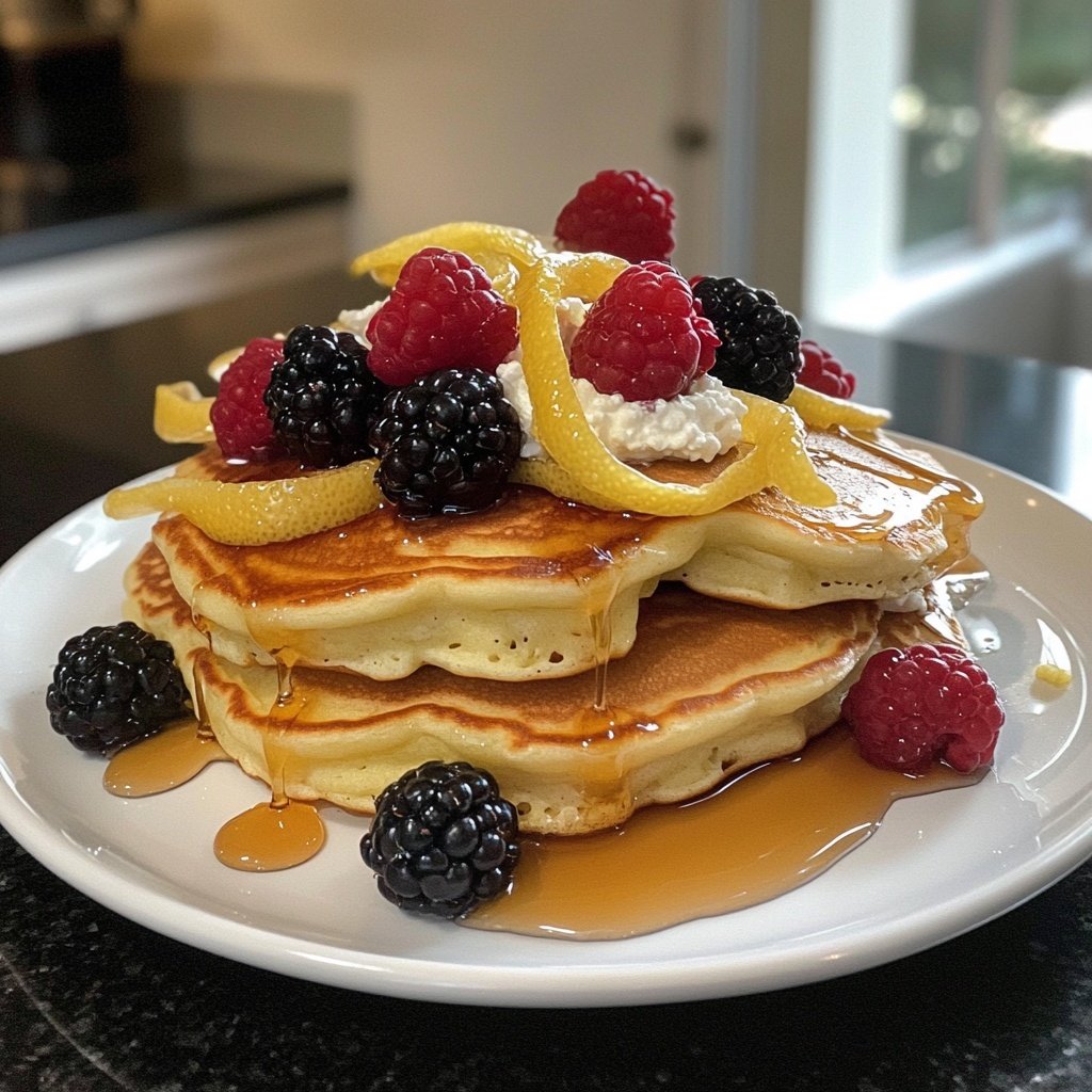 Meyer Lemon Ricotta Pancakes