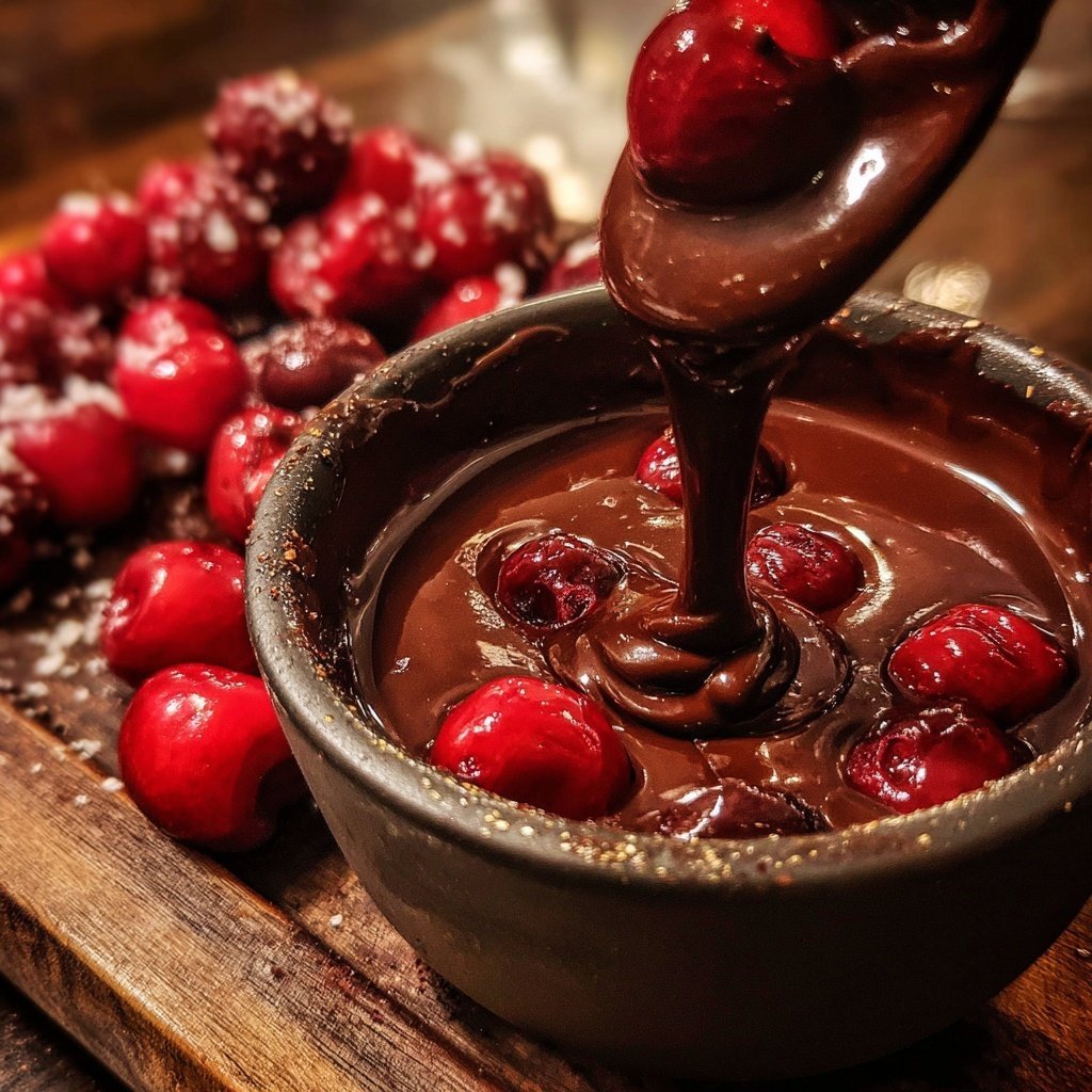 Chocolate Cherry Fondue Heaven