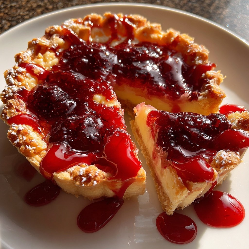 Cranberry Orange Tart with Glaze