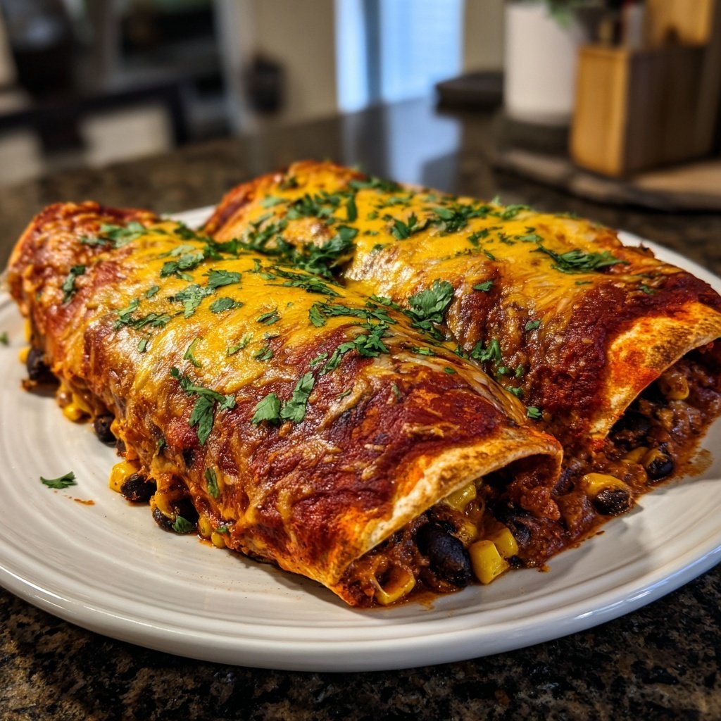 Vegetarian Enchiladas Cheesy Filling Sauce
