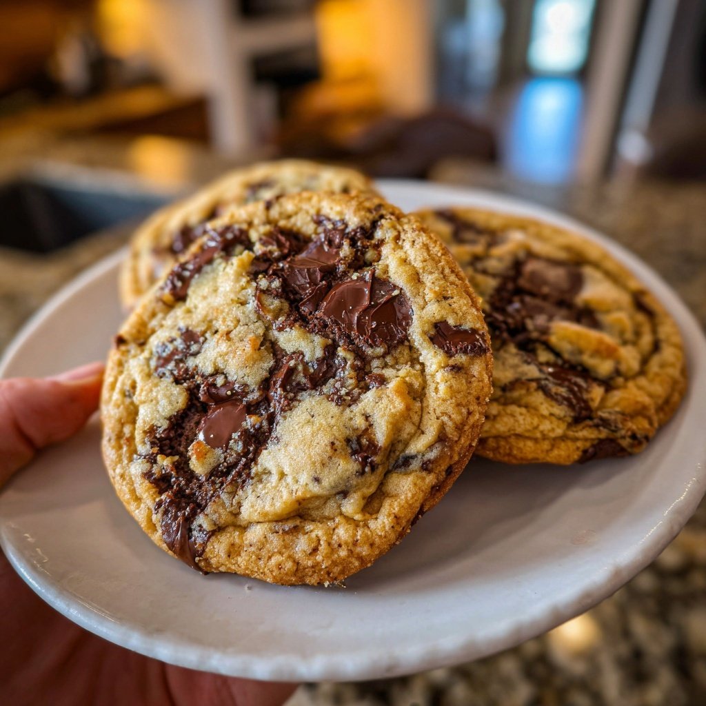 Chewy Chocolate Chip Marble Cookies