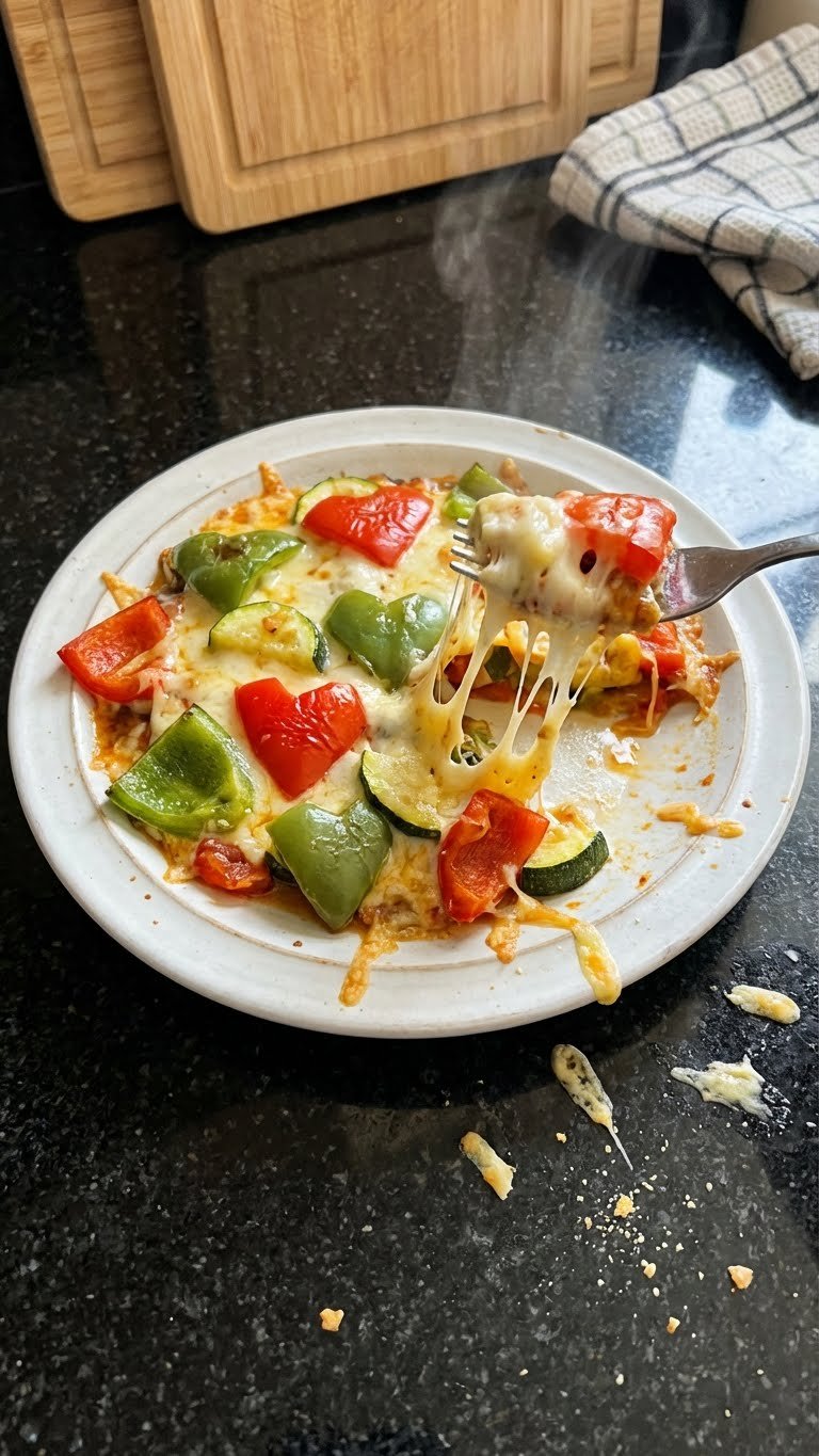 Cheese-Covered Veggie Heart Medley