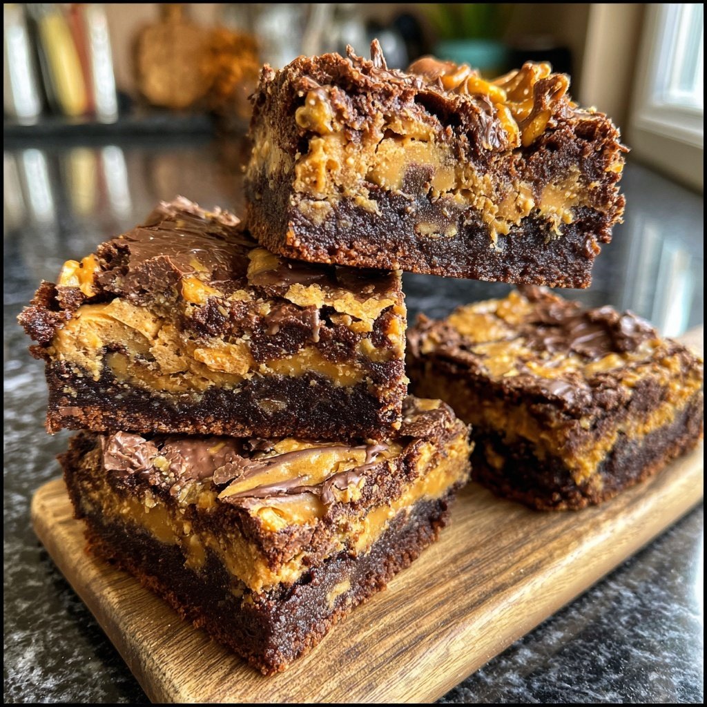 Peanut Butter Pretzel Brownies