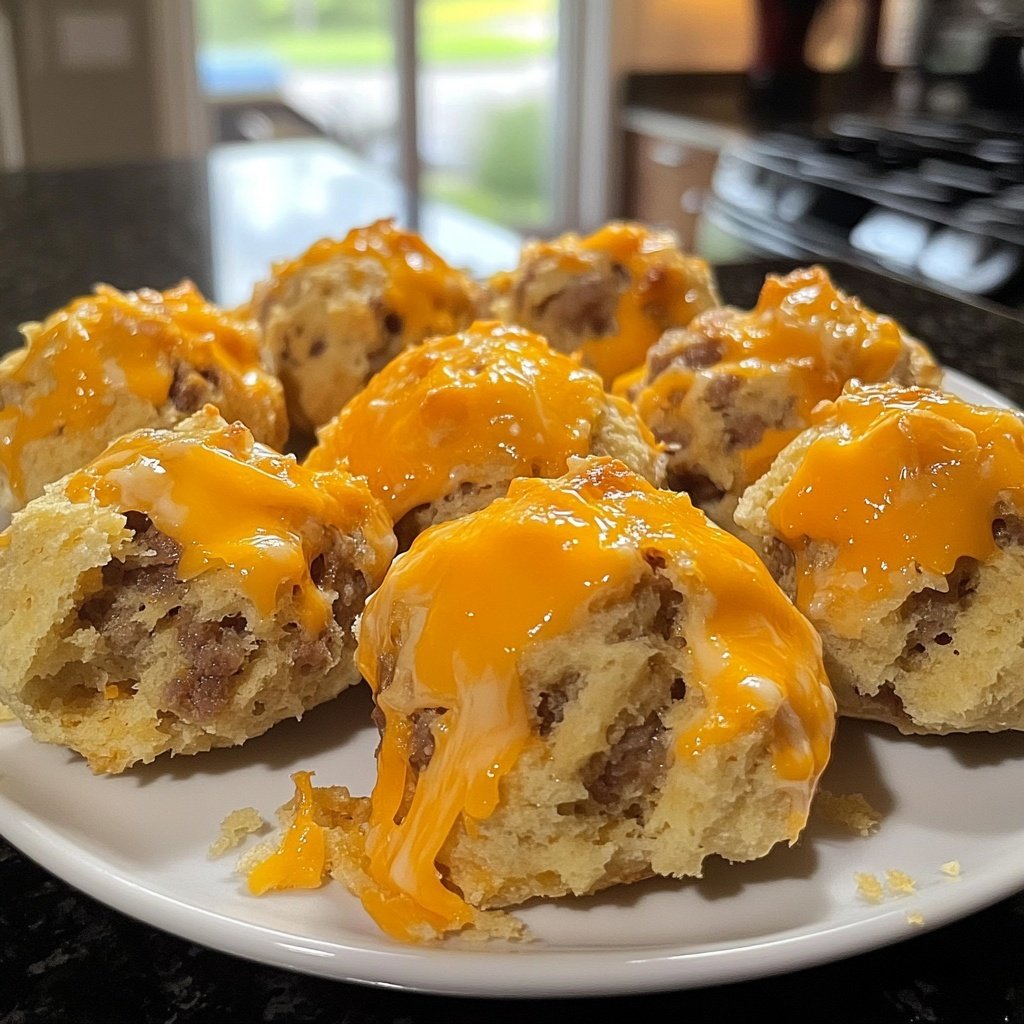Savory Cheddar Bay Biscuit Sausage Balls
