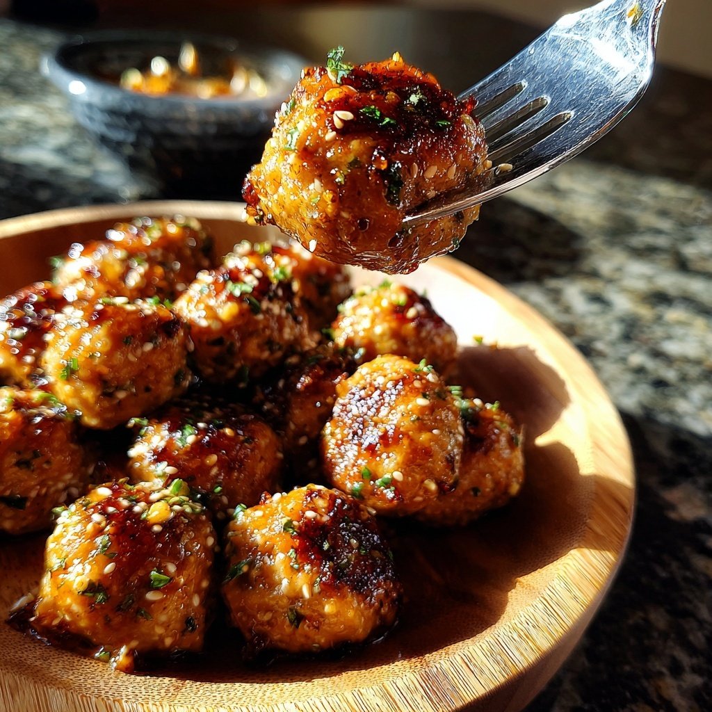 Honey Garlic Turkey Meatballs