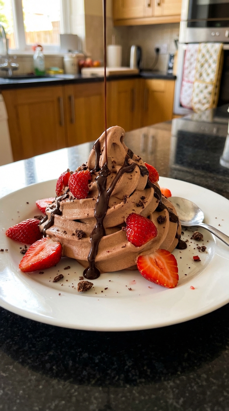 Chocolate Strawberry Frozen Yogurt
