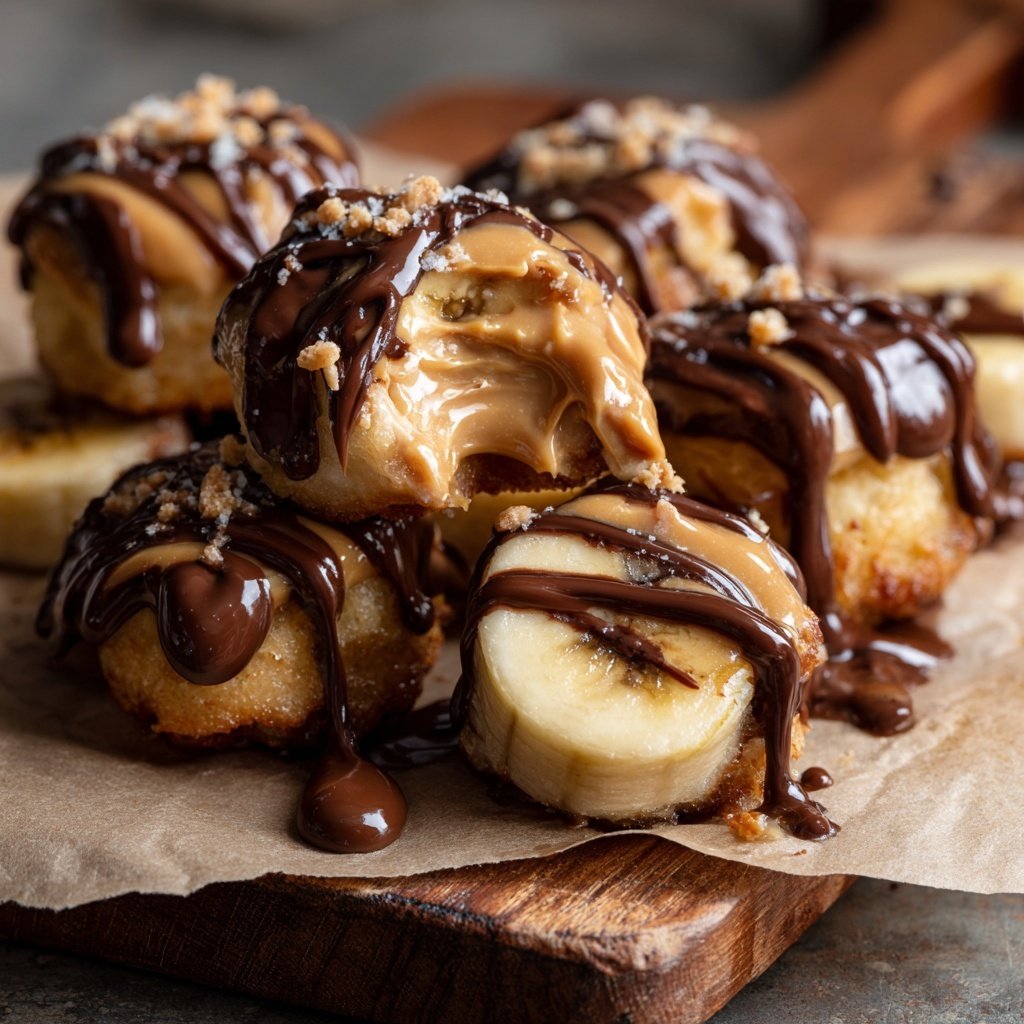 Peanut Butter Chocolate Banana Bites