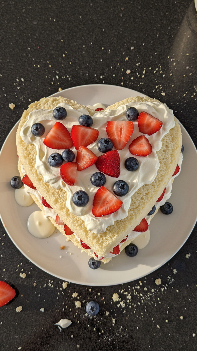 Berry Delight Heart Cake