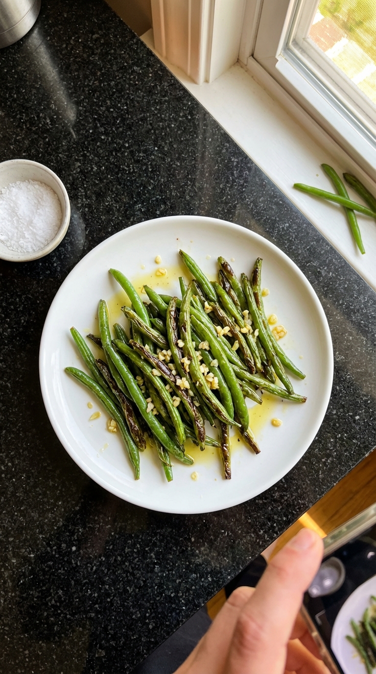 Crispy Garlic Green Beans