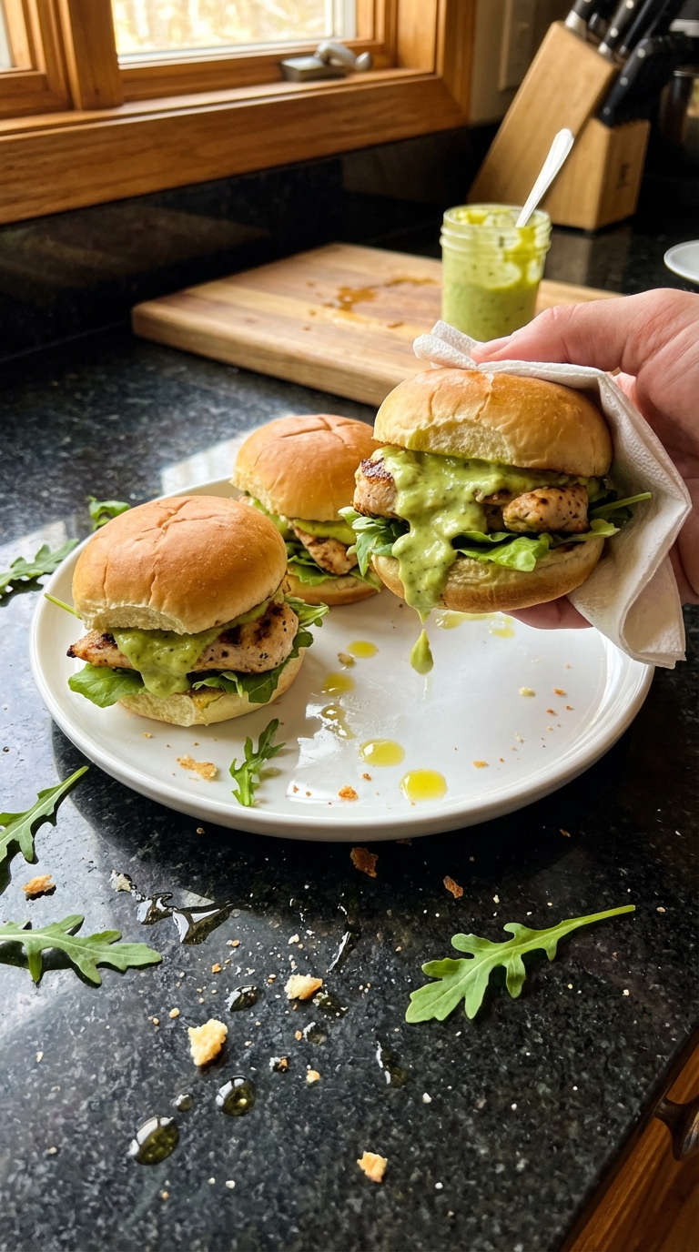 Avocado Aioli Chicken Sliders