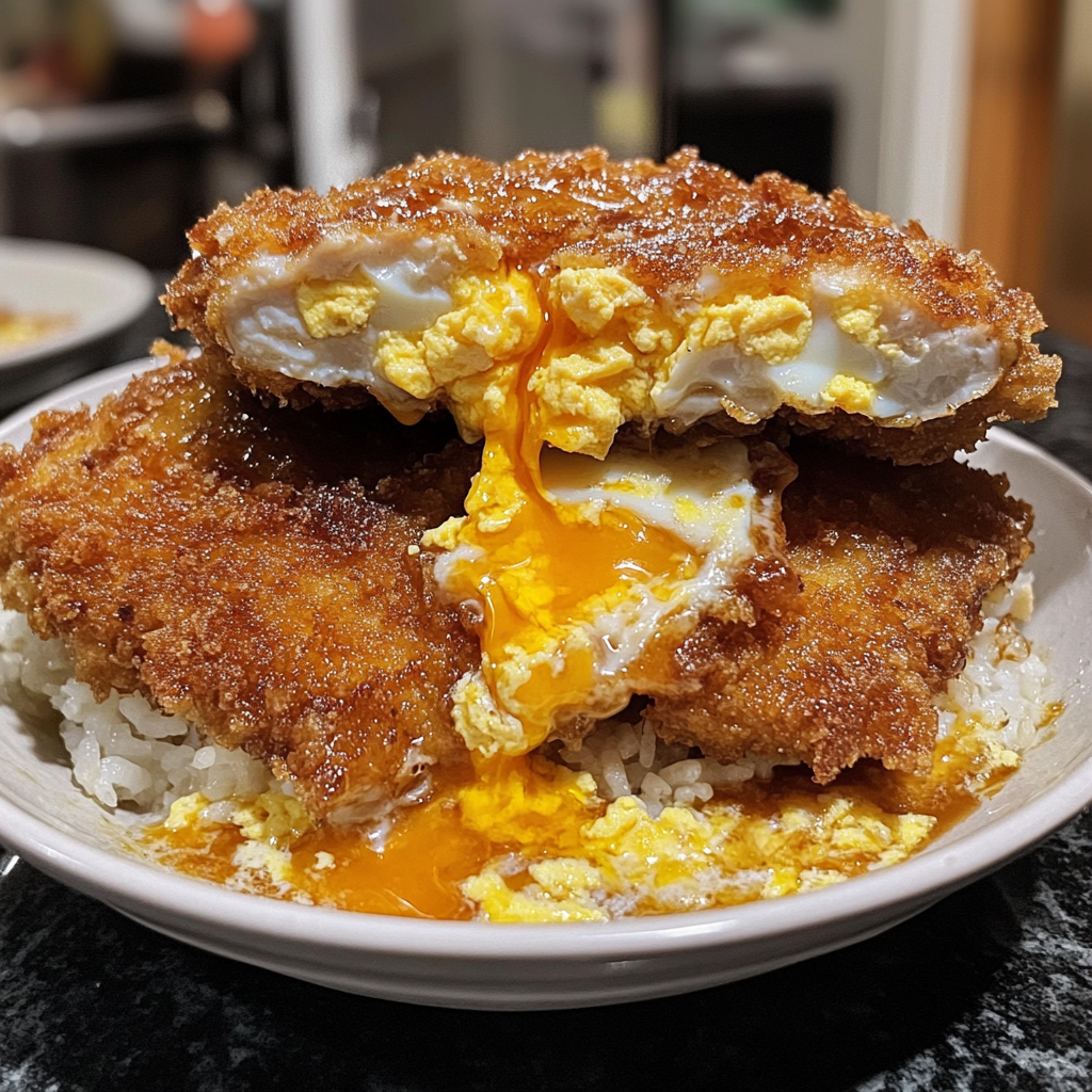 Katsudon Pork Cutlet and Egg Rice Bowl