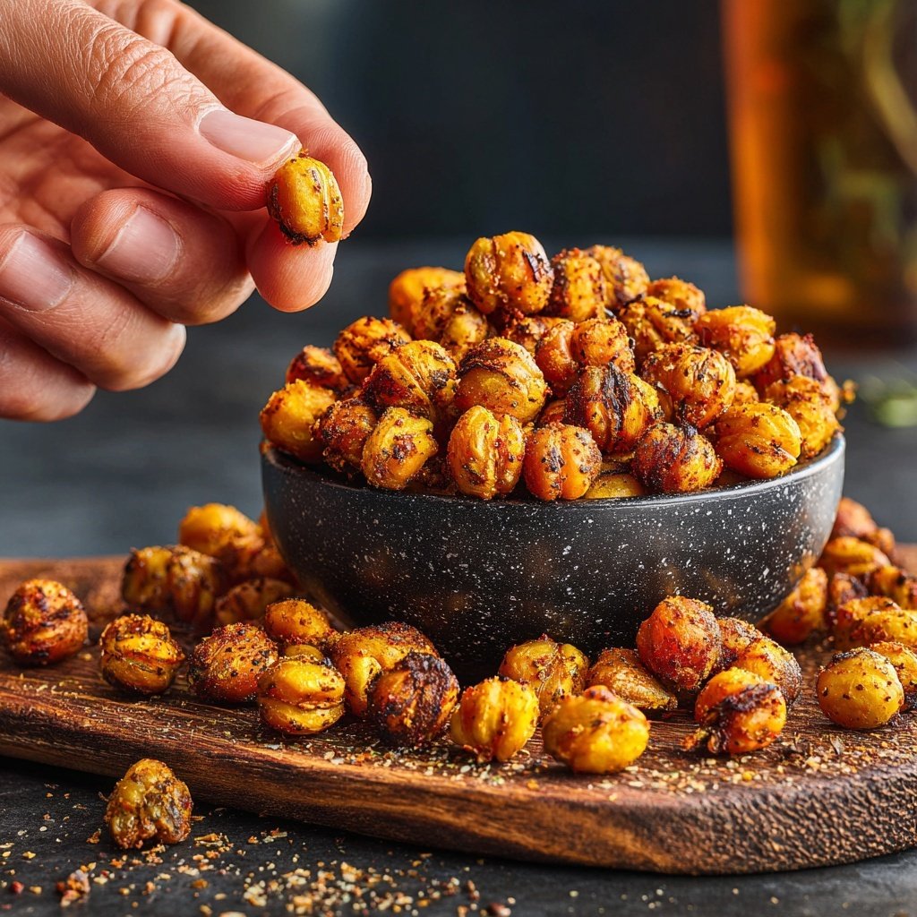 Crispy Roasted Chickpeas Spiced