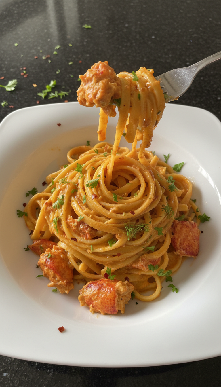 Zesty Lobster Fettuccine